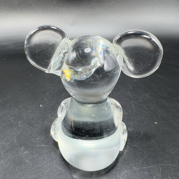1980s Clear Glass Koala Bear Figurine Paperweight Glassware Whimsical Figure - Picture 6 of 10